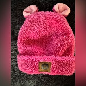 John Deere Pink Fleece Kids Hat with Ears